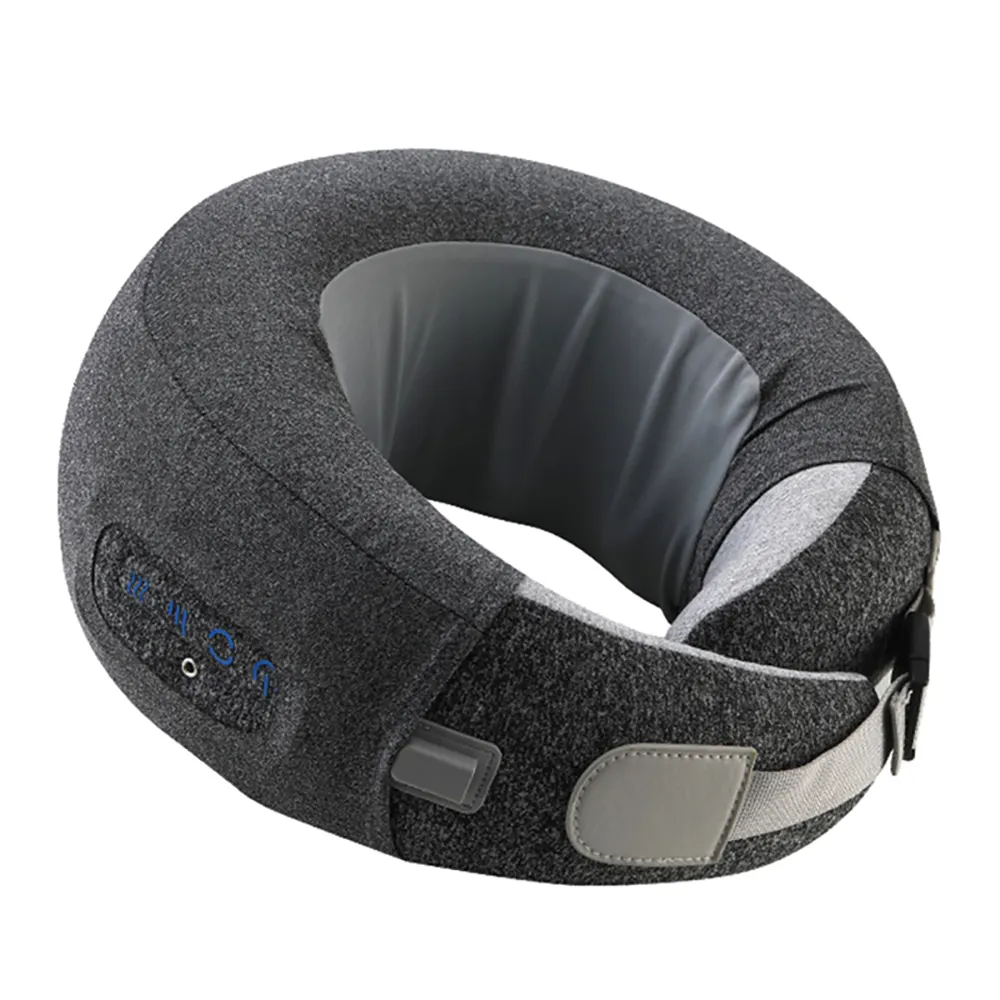 Portable Body Relax Massager Battery Operated Neck Back Support Kneading Shiatsu Heating Vibrating Massage Pillow