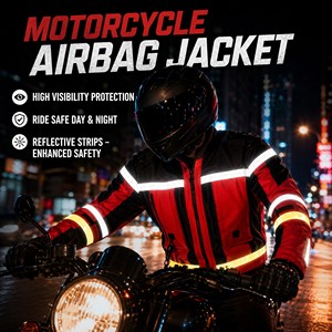 <span class=keywords><strong>Veste</strong></span> de moto avec airbag réfléchissant de qualité supérieure, durable, avec cartouche de CO2, protections homologuées CE pour les motards professionnels - Product Image 4