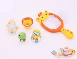 Toddlers के लिए स्नान खिलौना मछली पकड़ने के खेल, के साथ बाथटब खिलौना Toddles और शिशुओं के लिए जानवरों के साथ मछली पकड़ने के जाल