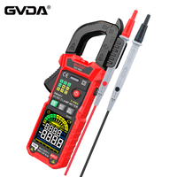 GVDA GD166B Pince ampèremétrique 6000 points de lecture, sélection automatique de la gamme, True RMS, NCV, tension CC/CA, courant de démarrage, testeur de température, voltmètre automatique