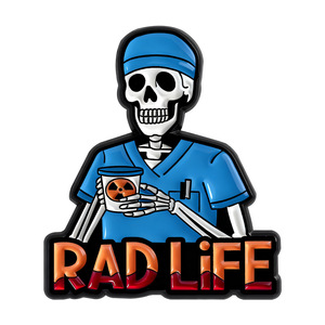 Broches en émail amusantes style punk, motif squelette, pour blouses médicales bleues, pour professionnels de la santé, infirmières et médecins, avec l'inspiration 'Medics with Attitude' et 'RAD Life' - Product Image 4