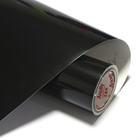 Vinilo Adhesivo Negro Mate Impermeable en Rollo, Fácil de Recortar, para Rotulación, Carteles y Gráficos