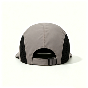 Gorra Deportiva de Malla de 5 Paneles, Transpirable, Ajustable, Unisex, para Exteriores, Gris con Panel Lateral Negro, Ligera, para Primavera y Verano - Product Image 6