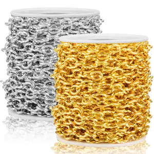 Vendita calda catena di forma ovale attorcigliata per donna uomo Design unico perfetto per collana bracciale 18K placcato oro gioielli catene