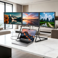 Écran portable quadruple OEM/ODM d'usine à haute efficacité pour ordinateur portable, idéal pour le multitâches et le télétravail