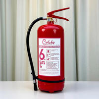 Extincteur à poudre sèche ABC de 6 kg, certifié CE EN3, en acier au carbone, portable pour la maison et l'usine