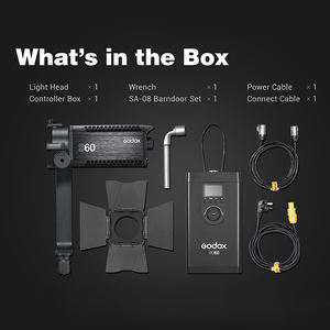 <span class=keywords><strong>Godox</strong></span> S60 S60-D <span class=keywords><strong>60W</strong></span> LED Mise Au Point Continue Photographie réglable Lumière Spotlight Avec Grange Porte pour la Photographie Professionnelle - Product Image 2