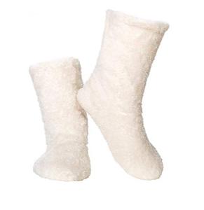 <span class=keywords><strong>Chaussons</strong></span> pour femmes pantoufles intérieur Super doux chaud confortable flou doublé pantoufles bottes avec chaussettes antidérapantes - Product Image 2