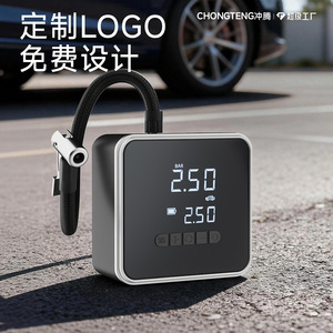 ปั๊มลมรถยนต์ Chongteng 12V พร้อมหน้าจอ LED ปิดอัตโนมัติ เครื่องสูบลมยางแบบพกพา - Product Image 1