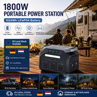 Pengiriman Cepat Gudang DE NL, Stasiun Daya Portabel Lithium 1800W 1024Wh LiFePO4, Generator Cadangan Tenaga Surya