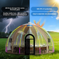 Dôme transparent en polycarbonate Starry Bubble Room avec rideau à verrouillage mécanique pour la confidentialité, idéal pour les projets hôteliers