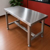 Table de travail de cuisine en acier inoxydable avec crédence, table de préparation alimentaire commerciale, sur mesure selon dessin