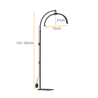 Lampe LED 32W pour Ongles, Salon de Beauté, Spa, Lumière Demi-Lune, Lampe Faciale pour Cils, Extension de Cils, Clip Téléphone pour Éclairage Photographique et Beauté