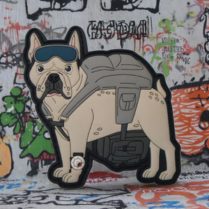 Patch in Silicone e PVC Personalizzate 3D con Velcro per Cappelli da Bulldog Francese, Colore Pantone - Product Image 2