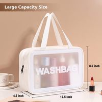Sac de maquillage imperméable avec logo personnalisé, ensemble de cubes de rangement transparents en PVC, sac de rangement cosmétique pour les voyages et l'usage quotidien