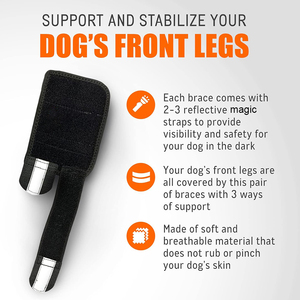 Attelle de soutien pour pattes avant de chien avec ressorts pour la cicatrisation des plaies et la protection des blessures, enveloppe de compression pour cheville d'animal de compagnie - Product Image 3