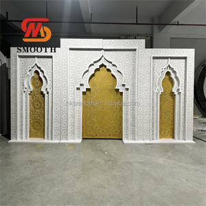 SMOOTH NEW Design Indian Wedding Entrance <b>Decoration</b> Arabic Style White Acrylic Aisle <b>Arch</b> - Product Image 4
