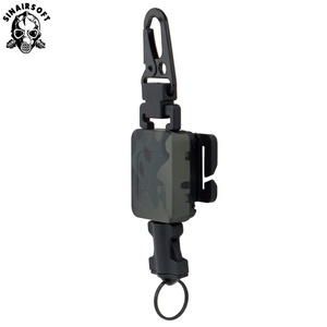 Porte-clés tactique télescopique antivol en nylon avec boucle de suspension et sangle de sécurité pour équipement de défense personnelle - Product Image 4