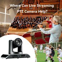 Best-seller AI Auto Tracking LiveStreaming System 30X Zoom 1080P NDI POE USB3.0 SDI IP PTZ Cámara con controlador de joystick