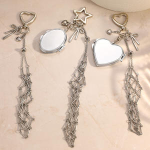 Stainless Steel <b>Bag</b> <b>Charm</b> Star Shape Heart Mirror Women's Fashion Pendant For Gift Yiwu Origin BL010034 - Product Image 4