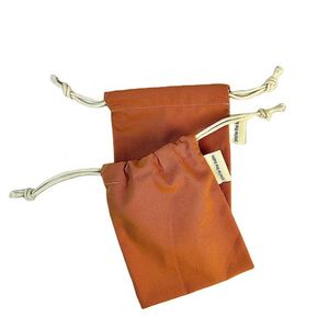 High Quality Cotton Gift Jewelry Packaging Bag Eco-Friendly Storage Bag Customized Small Cotton <b>Drawstring</b> <b>Pouch</b> Bag - Product Image 1
