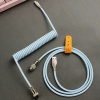 Câble de clavier enroulé USB C personnalisé détachable en métal aviateur veste en nylon câble TPU clavier personnalisé de jeu mécanique Android