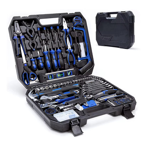 Kit d'outils à main professionnels pour la maison, 228 pièces |   Ensemble <span class=keywords><strong>complet</strong></span> <span class=keywords><strong>de</strong></span> douilles pour quincaillerie |   Boîte à outils robuste pour les réparations et l'entretien à domicile - Product Image 1