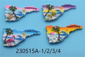 Imán de nevera personalizado de poliresina sostenible con diseño náutico de playa de <span class=keywords><strong>Mallorca</strong></span>: delfín, tabla de surf, tortuga, palmera, hogar - Product Image 2