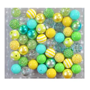 DIY Acrylic Large Beads Loose Beads 20mm bulk 50pc/bag DIY necklace and bracelet set Material accessories kids jewelry necklace