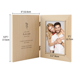 Bán buôn lãng mạn Valentines cá nhân lưu niệm các cặp vợ chồng gỗ hình ảnh khung ảnh - Product Image 3