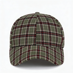 Gorra de Béisbol Vintage a Cuadros Multicolor Ajustable de Algodón para Hombre y Mujer al por Mayor - Product Image 2
