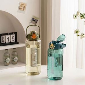 <b>Large</b>-capacity Plastic Water Bottle, Transparent and Heat-resistant Sports Water Cup 1000ml - Product Image 5