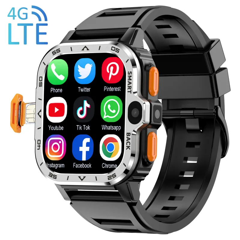 Penjualan terlaris jam tangan pintar 4G 5G GPS NFC 64GB ROM 4GB RAM SIM kartu 4G tahan air WIFI kamera jam tangan pintar PGD