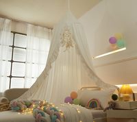 Cadeau exceptionnel pour enfants : Coton blanc doux, baldaquin de lit suspendu en forme de château pour chambre d'enfants, pour filles
