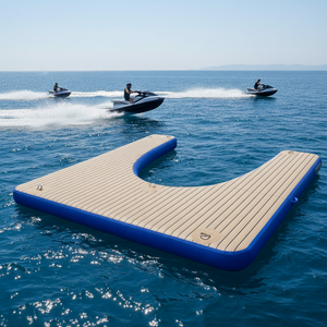 Piattaforma Galleggiante Gonfiabile Personalizzata, Isola Acquatica, Pontone, Tappetino per Moto d'Acqua, Molo per Yacht in PVC, Materiali Durevoli - Product Image 3