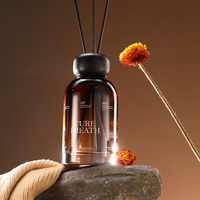 Diffuseur de parfum en verre professionnel OEM longue durée avec huiles essentielles fruitées sans flamme pour la décoration intérieure