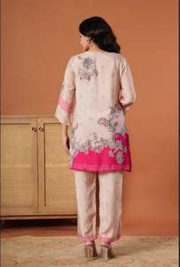 Ensemble coordonné de couleur unie de qualité supérieure, tenue de bureau, ensemble coordonné décontracté chic, ensemble deux pièces tendance pour femmes - Product Image 3