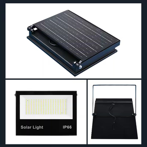 Omsen tất cả trong một di động năng lượng mặt trời Powered Led Đèn Pha Chiếu phản xạ 100W 200W treo tường không thấm nước - Product Image 3