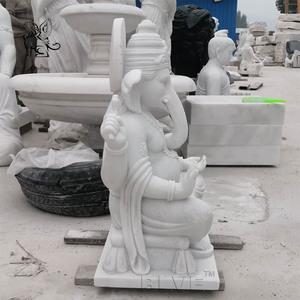 Statues de Bouddha de petites dimensions <span class=keywords><strong>en</strong></span> marbre sculptées à la main, représentant des divinités indiennes, <span class=keywords><strong>statue</strong></span> de Ganesh <span class=keywords><strong>en</strong></span> <span class=keywords><strong>pierre</strong></span>, statues de dieux hindous Ganesh - Product Image 5