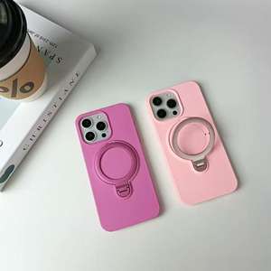 Étui de téléphone BAILI Factory, populaire, en silicone liquide de couleur unie, avec anneau magnétique, support magnétique, <span class=keywords><strong>feutre</strong></span> intérieur, antichoc, pour iPhone/Android - Product Image 3