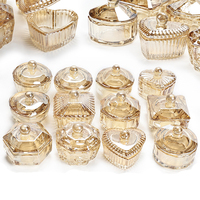 Style personnalisé cristal verre prismatique brosse de lavage ongles liquide tasse monomère élégant ongles Dappen plat avec couvercle