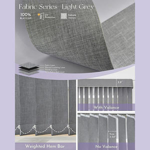 Stores verticaux électriques automatiques modernes et élégants, occultants et translucides, pour grandes fenêtres, avec télécommande - Product Image 2