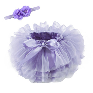 Baby Clothing Tulle Bloomers Infant Newborn Toddler Tutus Skirts <b>Headband</b> Set Cover 2pcs Tutu for Girls Children Casual MU 999 - Product Image 1