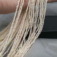 Perles d'eau douce petite taille, 1 pièce 1.8-2mm, en forme de pomme de terre, bon marché, graine de perles, brin ample, fabrication de bijoux, bracelets et colliers
