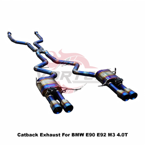 Vortex Ultra Lightweight Titanium Alloy Exhaust For BMW E90 E92 M3 S65 4.0L Racing Sound Valved Catback Blue Burnt Kit - Product Image 1