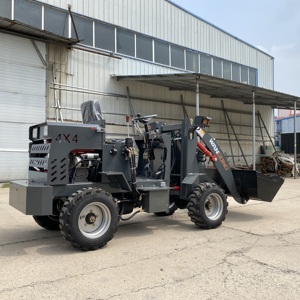 2025 New Style Small Mini <strong>Loader</strong> 4x4 Drive Wheeled <strong>Loader</strong> 400kg 800kg Rated Load Bucket Wheel <strong>Loader</strong> Front <strong>Loader</strong> Mini <strong>Loaders</strong> - Product Image 2