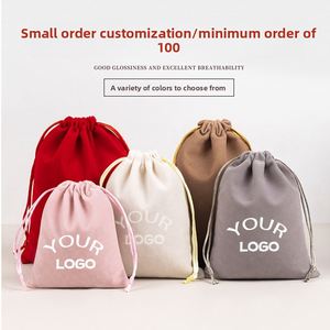 Bolsa de Compras de Algodón Promocional Reutilizable con Cordón y Logotipo Personalizado, Ecológica, con Bolsas de Embalaje - Product Image 2