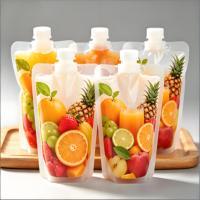 Pochette souple YSH avec bec verseur pour jus et boissons, film de lamination brillant de qualité alimentaire, avec bouchon, emballage personnalisable