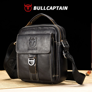 BULLCAPTAIN <b>Shoulder</b> Genuine Leather <b>Small</b> <b>Bag</b> Casual Retro <b>Small</b> <b>Shoulder</b> <b>Bag</b> Top Layer Cowhide Messenger <b>Bag</b> Wholesale - Product Image 1