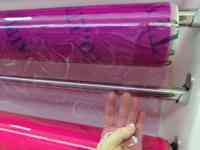 Glänzende Transparente Farbige PVC-Folienrolle für Werbebanner, Schaufensterdekoration und Eventdekoration